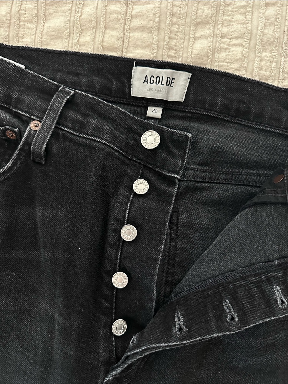AGOLDE Freya Jeans | Washed Black/Charcoal | size 32